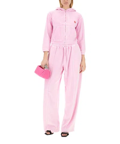 Alexander Wang Drawstring Track Pants In Pink