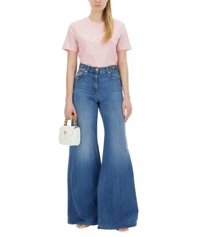 Versace La Medusa Jeans In Blue