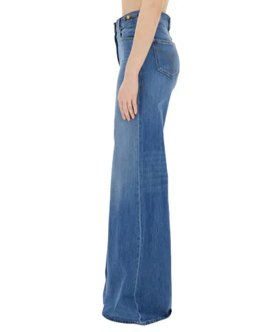 Versace La Medusa Jeans In Blue