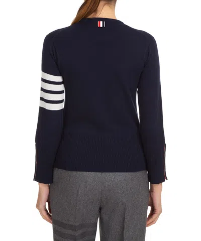 Thom Browne 4-bar Sweater In Blue