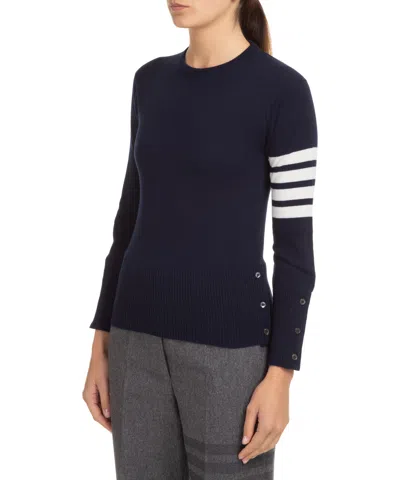 Thom Browne 4-bar Sweater In Blue