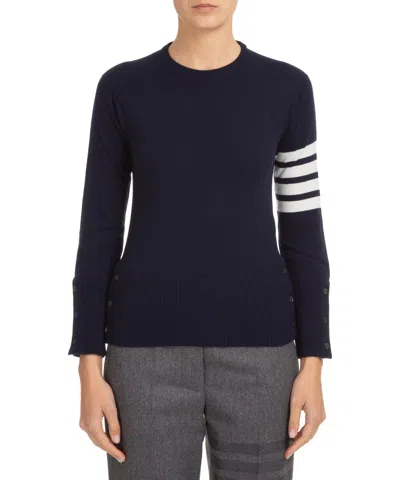 Thom Browne 4-bar Sweater In Blue