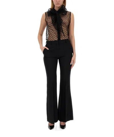 Nina Ricci Flared Leg Trousers Belt Loops