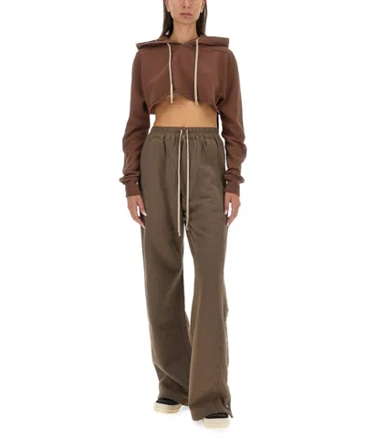 Drkshdw Cropped Sweatshirt In Brown