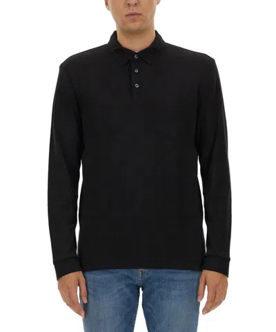 Hugo Boss Cotton Polo Shirt Long Sleeves