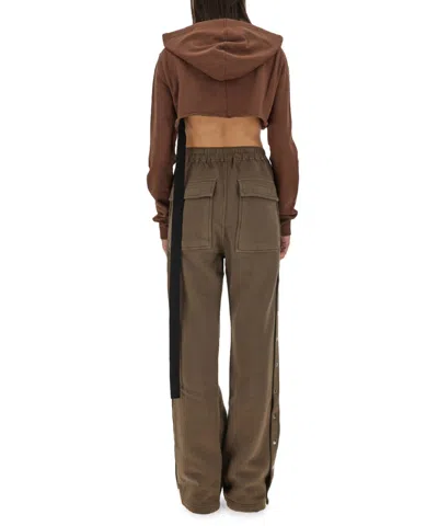 Drkshdw Cropped Sweatshirt In Brown