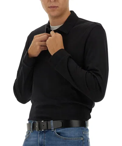 Hugo Boss Cotton Polo Shirt Long Sleeves