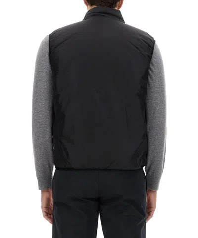 Aspesi Navy Bomber Vest With High Collar