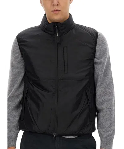 Aspesi Navy Bomber Vest With High Collar