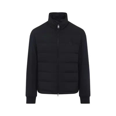 Brioni Tech Fabric Quilted Jacket In Black