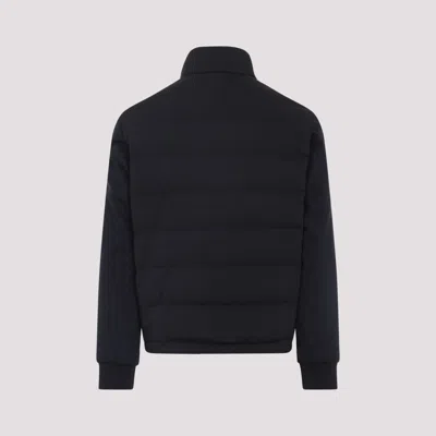 Brioni Tech Fabric Quilted Jacket In Black
