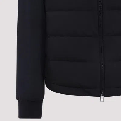 Brioni Tech Fabric Quilted Jacket In Black