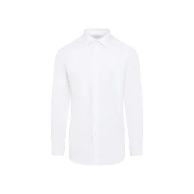 Brioni Linen Button-up Shirt In White