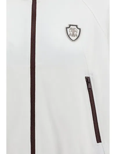 Brunello Cucinelli Long Sleeve Sweatshirt In White