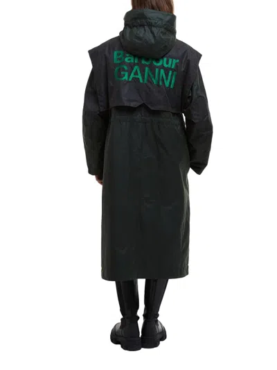 Barbour X Ganni  X Ganni Waxed Cotton Parka