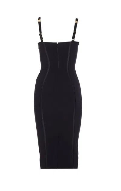Elisabetta Franchi Adjustable Straps Bustier Cut-out Midi Pencil