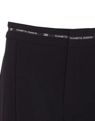 Elisabetta Franchi Tailored Wide Leg Cropped Trousers
