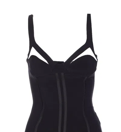 Elisabetta Franchi Adjustable Straps Bustier Cut-out Midi Pencil