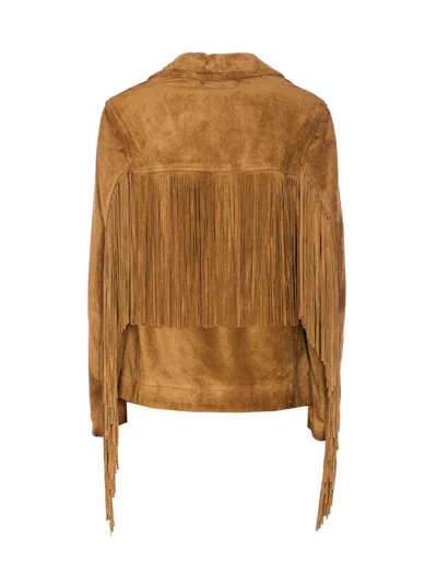 Golden Goose Women Olinda Fringed Jacket In Brown