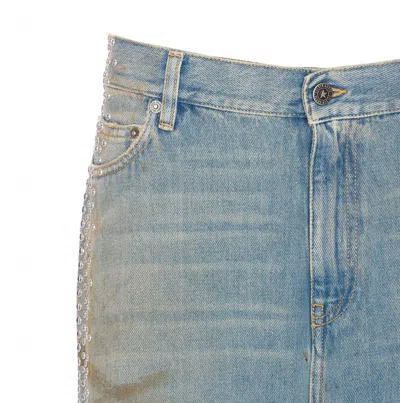 Golden Goose Embellished Wide-leg Jeans In Blue