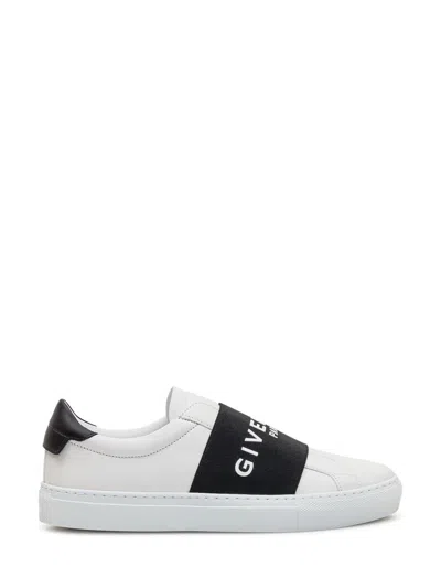 Givenchy Slip-on Sneakers With Black Band Logo Detail In White