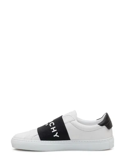 Givenchy Slip-on Sneakers With Black Band Logo Detail In White