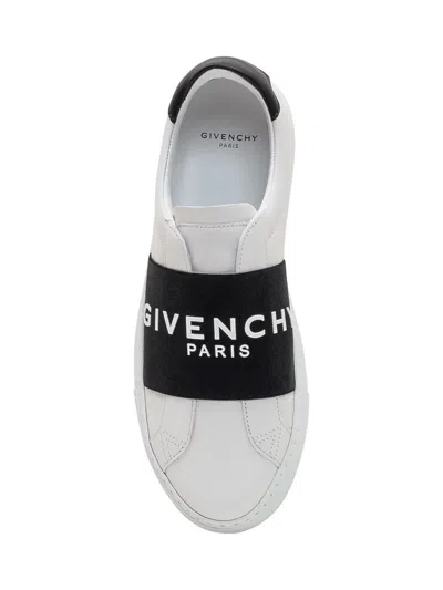 Givenchy Slip-on Sneakers With Black Band Logo Detail In White