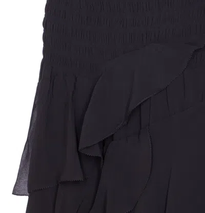Isabel Marant Étoile Layered Sheer Skirt With Ruffled Flounces In Black
