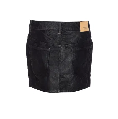 Isabel Marant Étoile Isabel Marant Etoile Black Synthetic Leather Kimmy Mini Skirt In Black