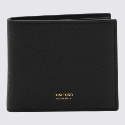 Tom Ford Logo Leather Wallet Wallets And Card Holders Black In Black