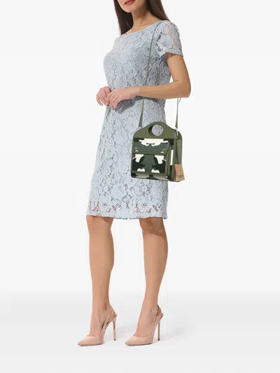 Pre-owned Burberry 2024 Camouflage Mini Pocket Tote Bag In Green