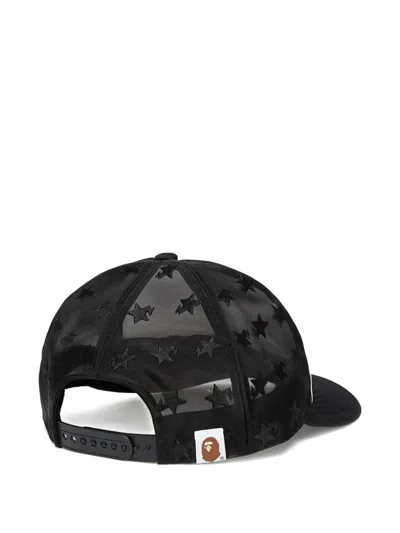 A Bathing Ape Star-mesh Cap In Black