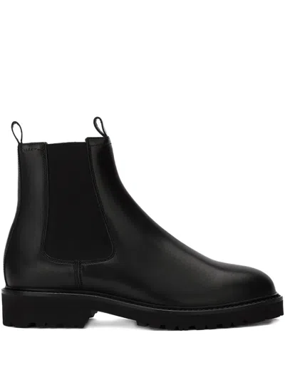 Bally Elastic-panel Leather Boots In Black