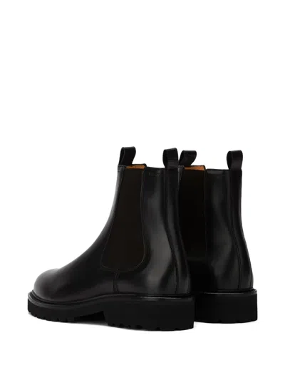 Bally Elastic-panel Leather Boots In Black