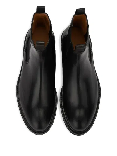 Bally Elastic-panel Leather Boots In Black