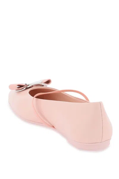 Ferragamo Zina Ballet Flats With New Vara Plate
