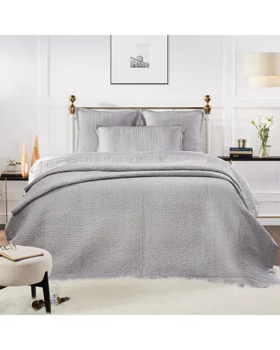 Orchids Lux Home Lucy Coverlet In Gray
