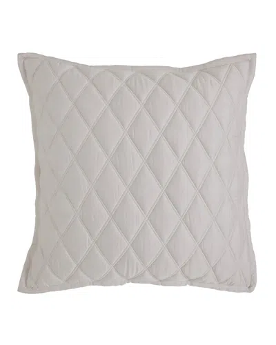 Orchids Lux Home Avalon Coverlet Euro Sham - Beige In Gray