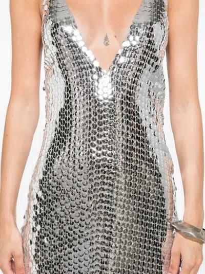 The New Arrivals Ilkyaz Ozel Claudie Sequin-embellished Dress In Gray