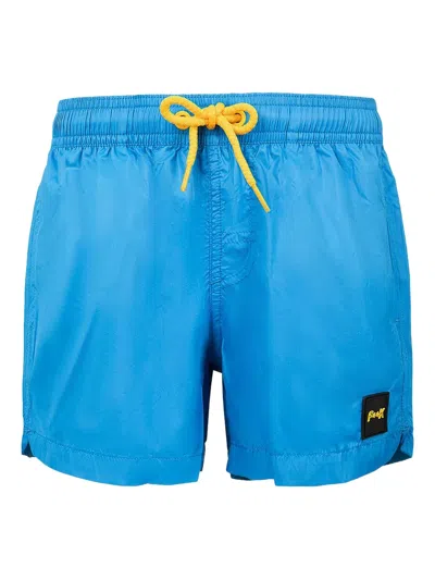 Fk Elastic-waist Swim Shorts In Blue