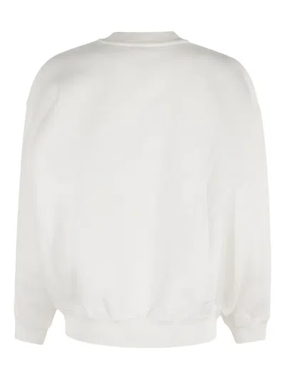 Anine Bing Logo-print Cotton Sweatshirt In White