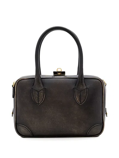 Golden Goose Deluxe Brand Logo Printed Zipped Tote Bag In Black