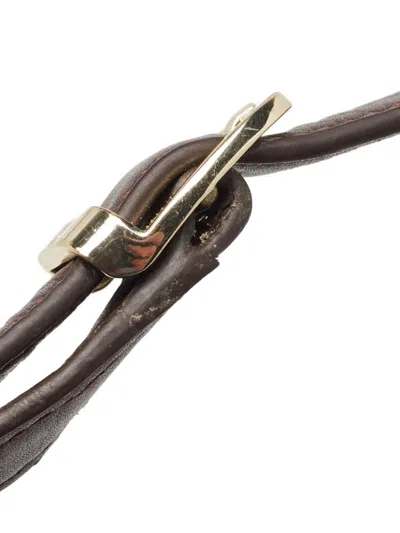 Pre-owned Aigner Vintage  Leather Flap Bag In Brown