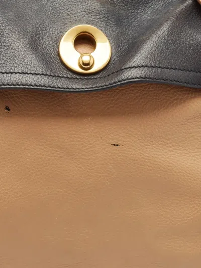 Pre-owned Saint Laurent Leather Panelled Tote Bag In Gray