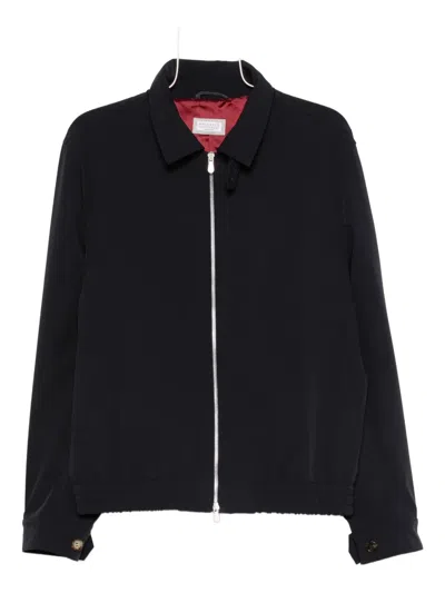 Brunello Cucinelli Zip-fastening Elasticated-hem Bomber Jacket In Black