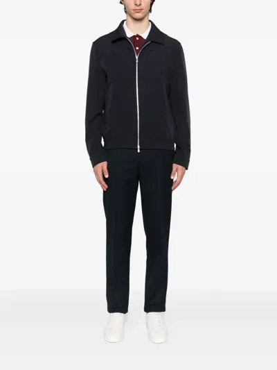 Brunello Cucinelli Zip-fastening Elasticated-hem Bomber Jacket In Black
