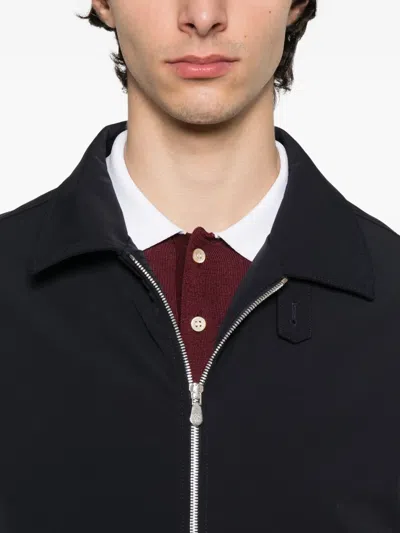 Brunello Cucinelli Zip-fastening Elasticated-hem Bomber Jacket In Black