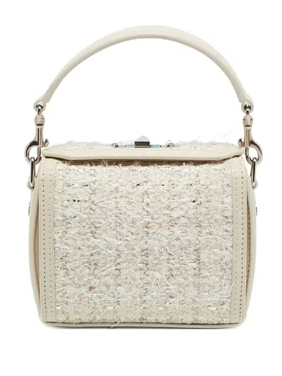 Pre-owned Alexander Mcqueen 2024 Box Nano Tweed Tote Bag In Neutral