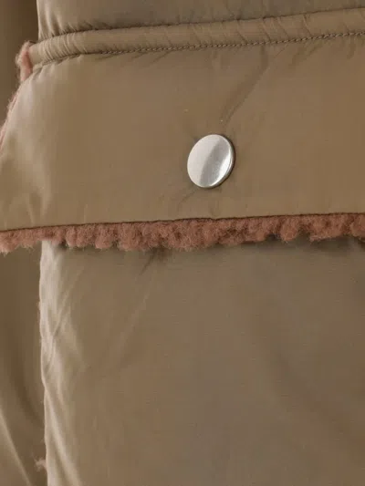 Mythinks Fur Collar Buttoned Jacket In Brown