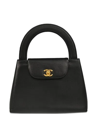 Pre-owned Chanel 1998 Kelly Tote Bag In Black
